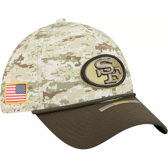 New Era Other - New Era San Fransisco 49ers 39THIRTY Salute To Service Camo Stretch Fit Hat L/XL